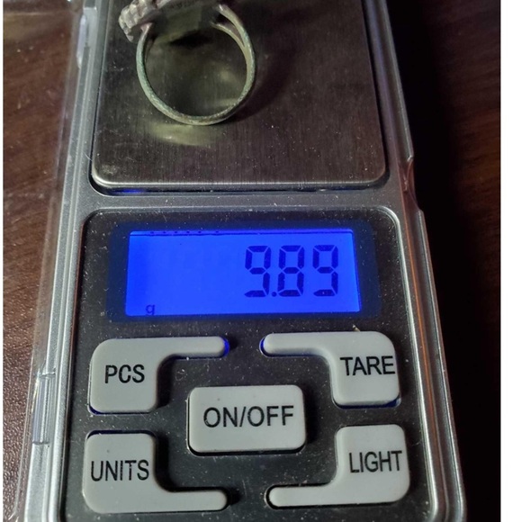 VINTAGE Native American Silver/Blue Turquoise Stone Ring 9.89 Grams Size 6 - Picture 8 of 8